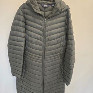 Lands' End Women's Olive Puffer Jacket Size L/Tall
